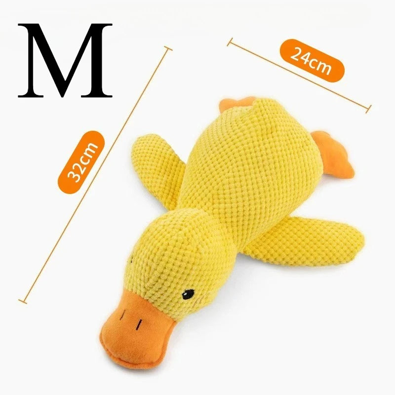 Plush Dog Toy Duck Squeaky Chew Toy for Small & Large Dogs