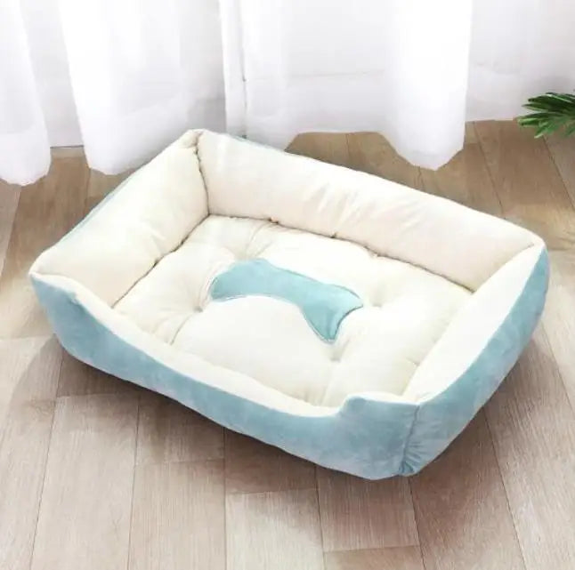 Large Dog Bed – Warm Square Pet Nest for Dogs & Cats