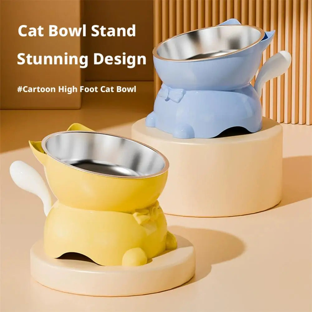 Elevated Cat Bowl – Inclined Food & Water