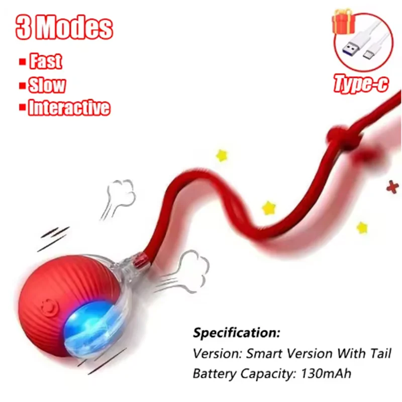 Automatic Cat Ball Toy – Rechargeable Rolling Interactive Toy