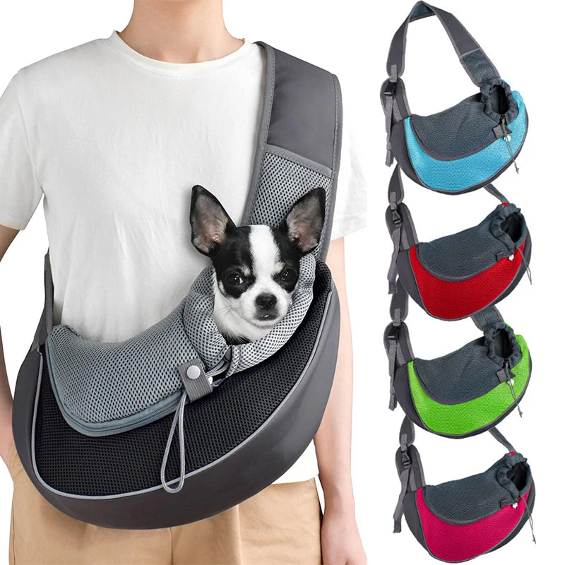Pet Carrier Sling – Breathable Shoulder Bag for Small Dogs & Cats