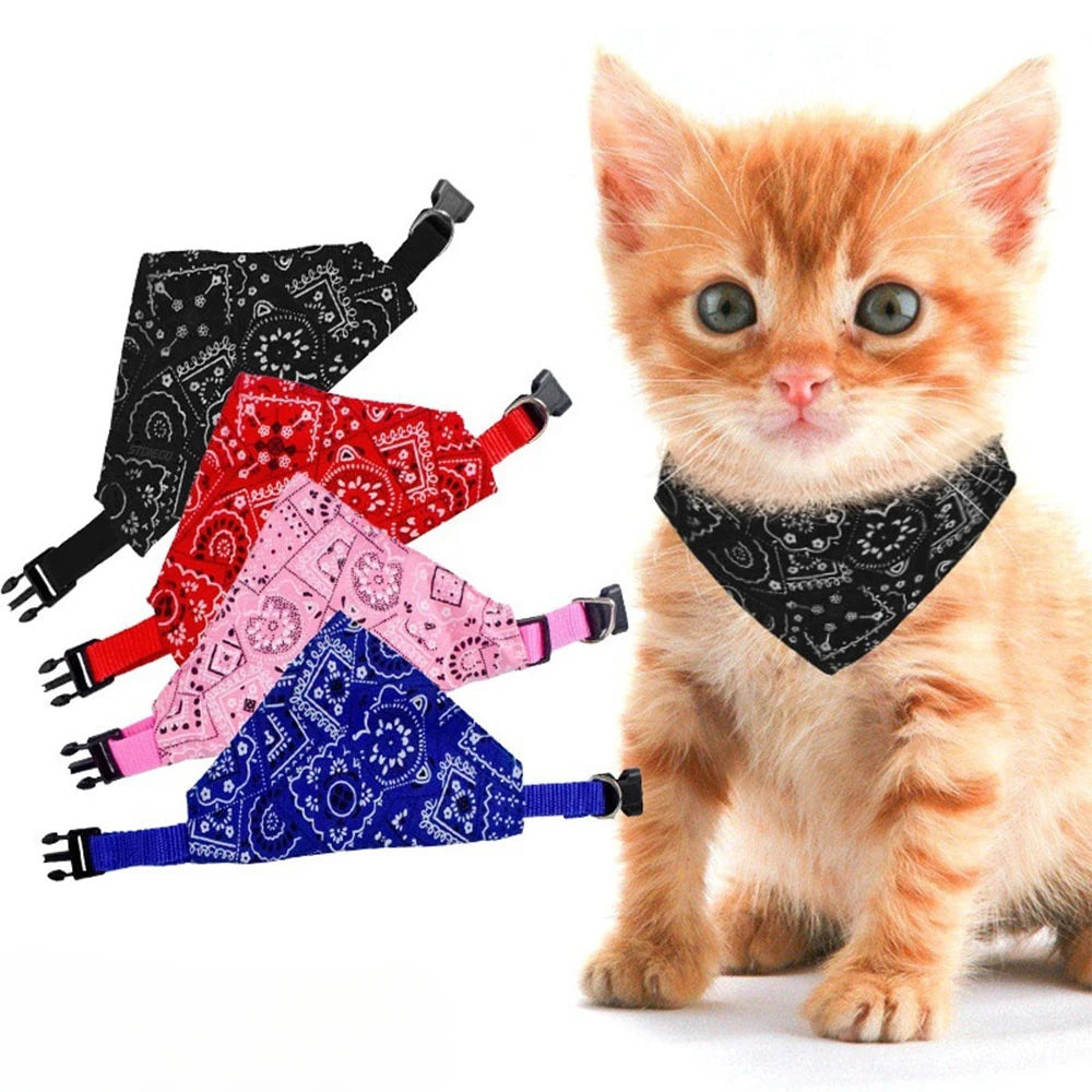 Pet Triangle Scarf Adjustable Dog & Cat Bandana Collar