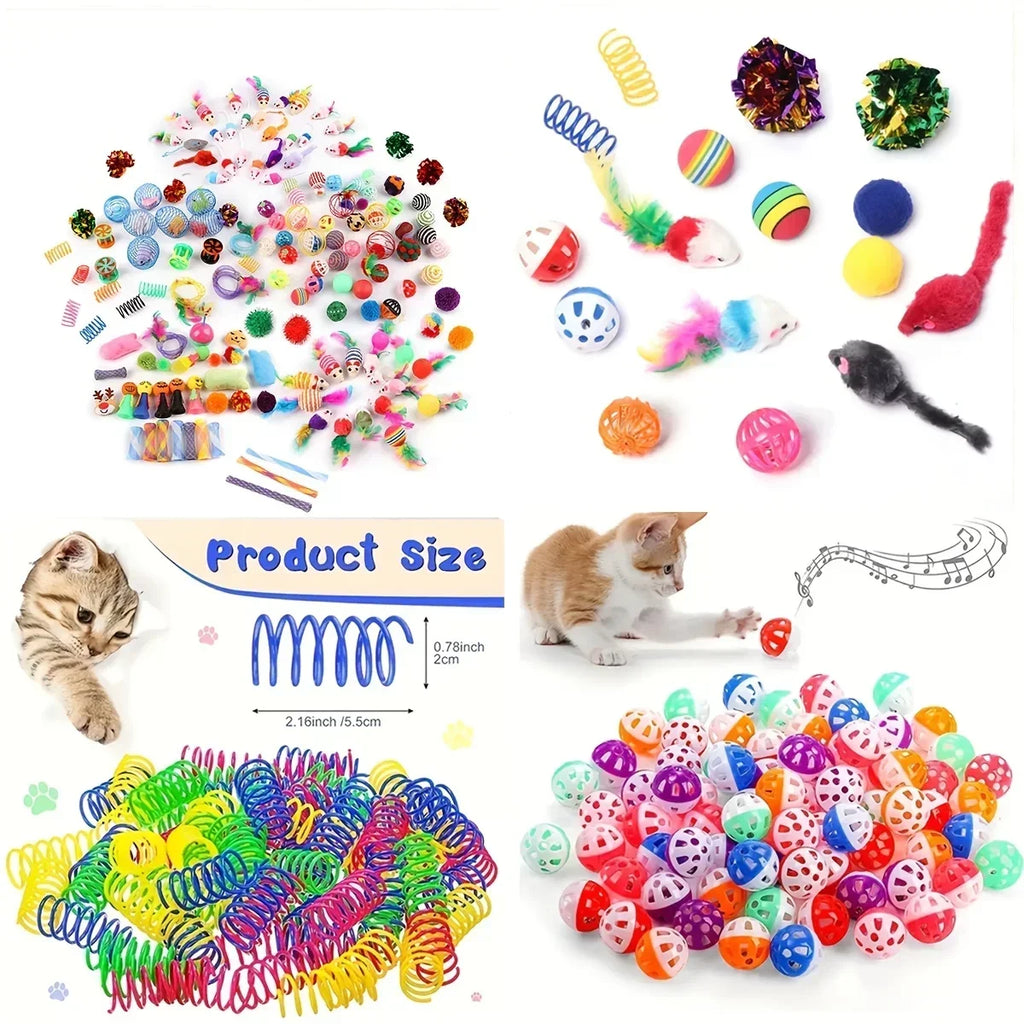 Cat Toys – Mixed Variety Plastic and Plush Toys