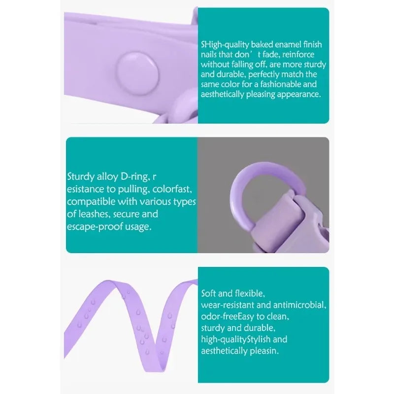 PVC Dog Collar Waterproof Adjustable Breakaway Easy Clean