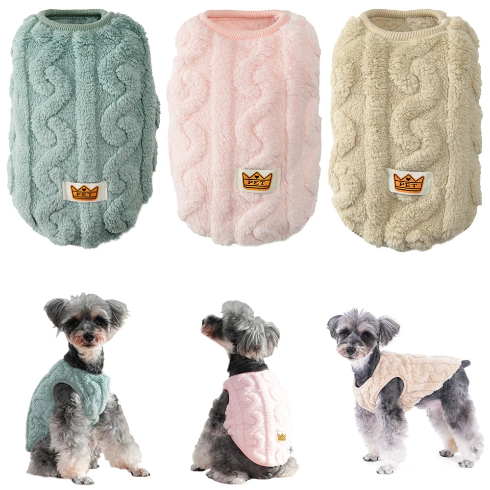 Fleece Dog Sweater for Small Dogs & Cats