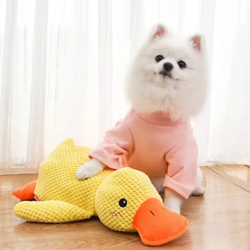 Squeaky Dog Toy Plush Duck Interactive Toy for Dogs