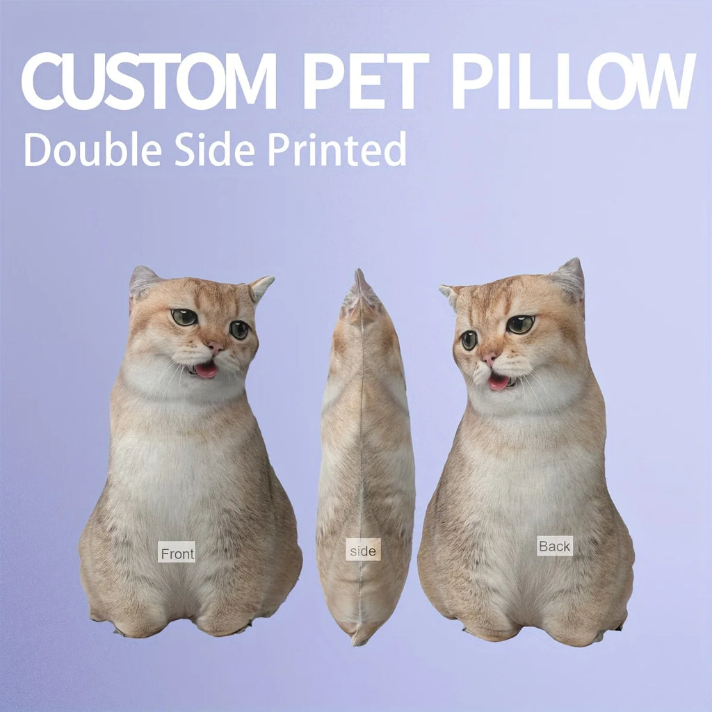 Personalized Pet Pillow – Custom 3D Portrait Plush Toy