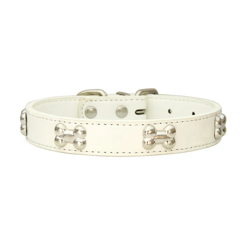Leather Dog Collar Breakaway Puppy Collar for Small & Large Dogs