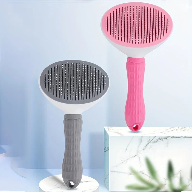 Self Cleaning Slicker Brush, Pet Hair Remover for Dogs & Cats