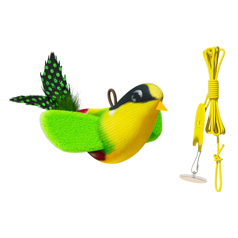 Interactive Bird Cat Toy – Plush Hanging Teaser Toy for Indoor Cats