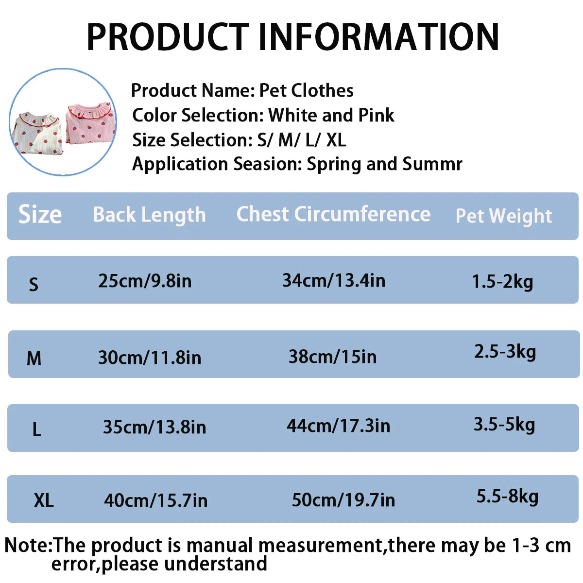Small Dog Clothes, Breathable Summer Vest with Ruffled Collar
