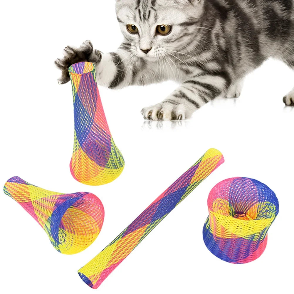 Cat Spring Toy – Colorful Interactive Paw Toy for Indoor Cats