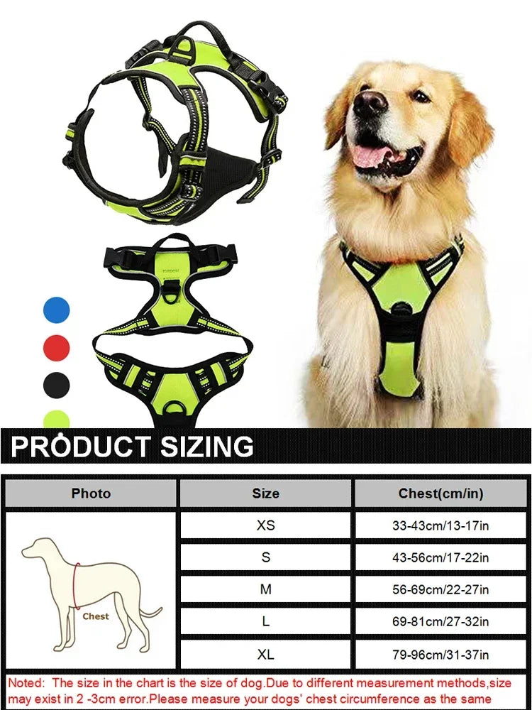 Reflective Dog Harness – Adjustable Breathable Vest for Dogs