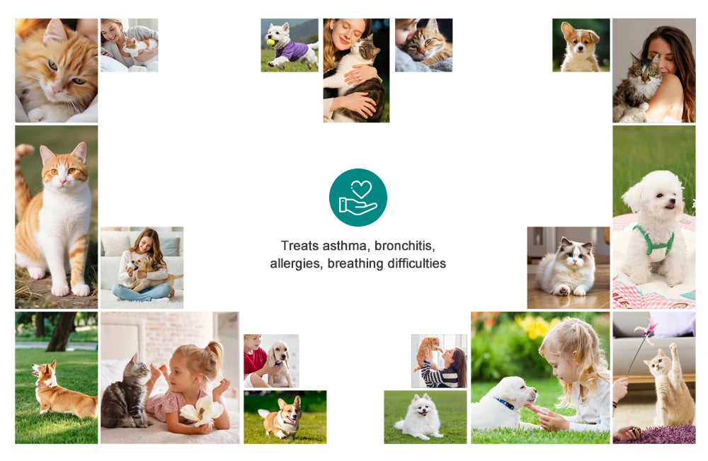 Cat Inhaler Spacer Aerosol Chamber with Silicone Masks
