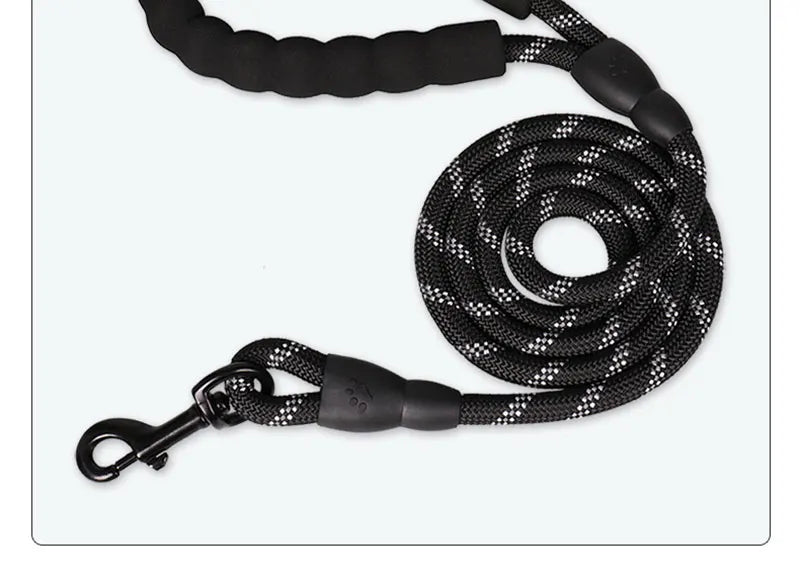 Reflective Dog Leash – Nylon Walking Lead with Quick Release