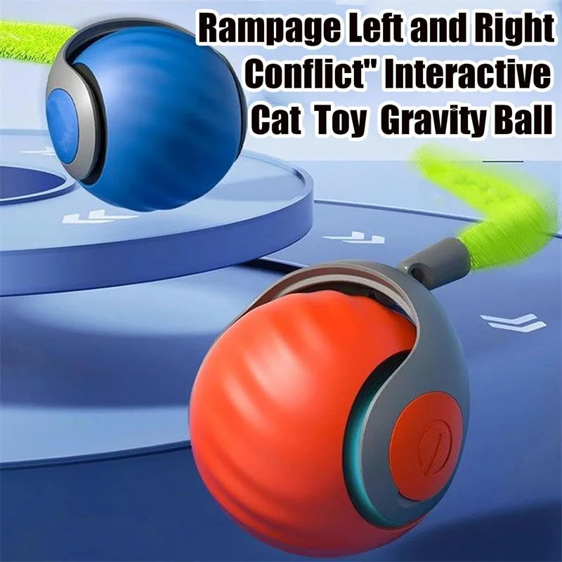 Interactive Cat Ball Toy with Touch Sounds and Catnip Compartment