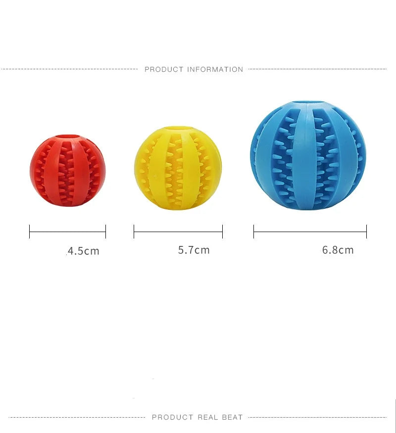 Dog Teething Toy – Rubber Chew Ball & Interactive Puzzle Toy