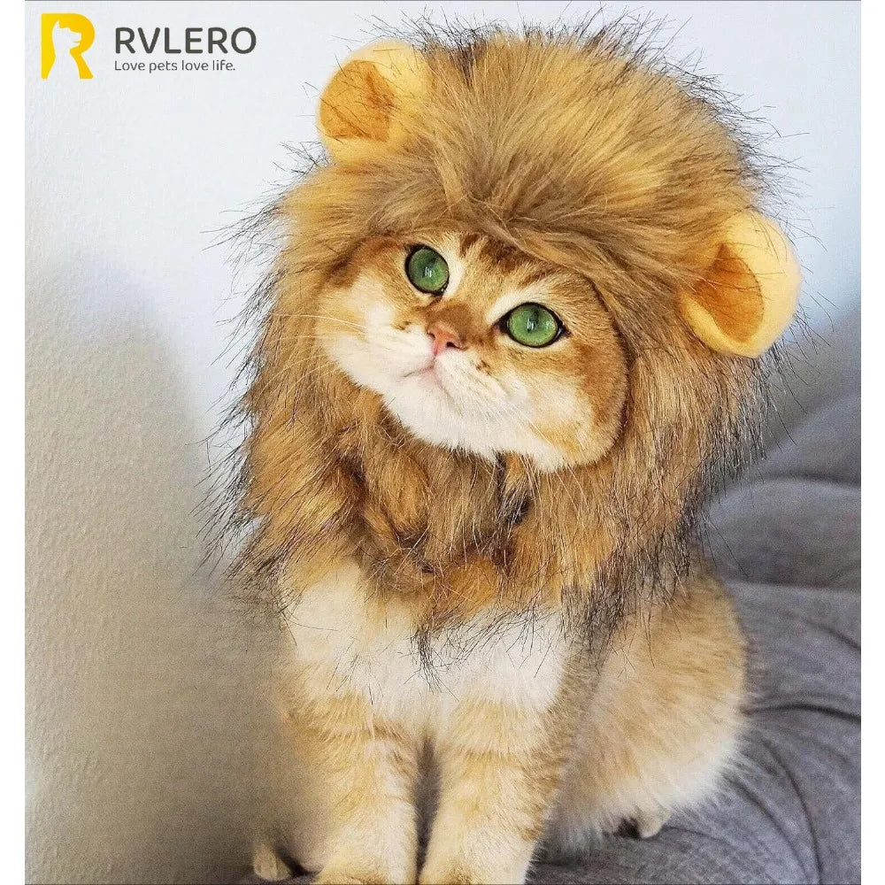 Lion Mane Dog Costume – Washable Pet Costume Wig