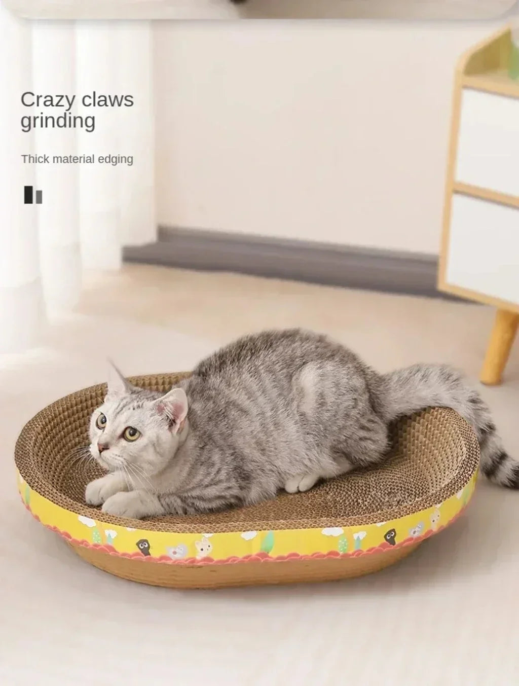 Cardboard Cat Scratcher – Corrugated Scratching Board & Lounger