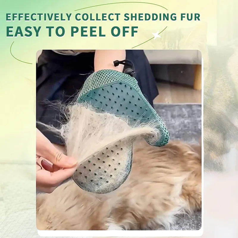 Pet Grooming Glove – Hair Removal & Massage Brush