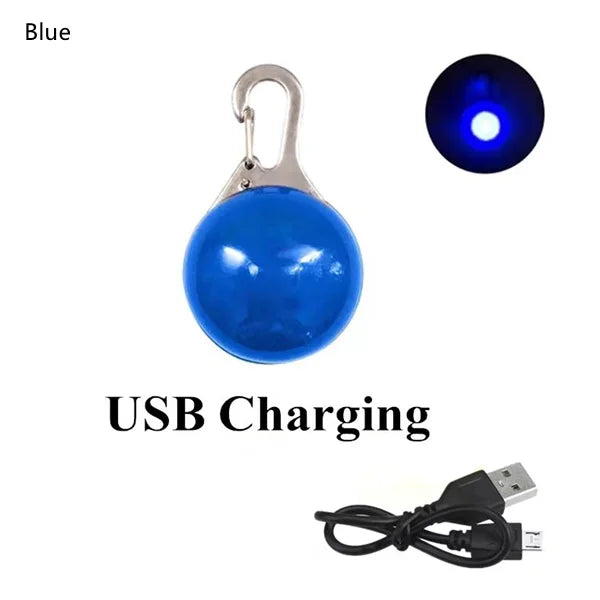 Rechargeable Dog Collar Light – LED Pet Safety Pendant
