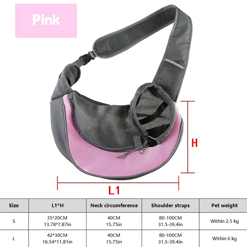 Dog Sling Carrier – Breathable Small Dog Backpack for Travel