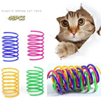 Interactive Cat Spring Toy – Colorful Plastic Jumping Toy