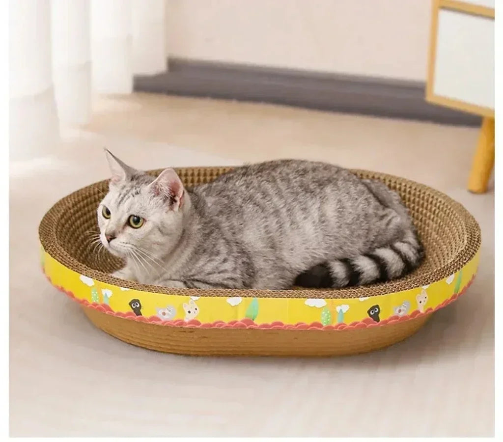 Cardboard Cat Scratcher – Corrugated Scratching Board & Lounger