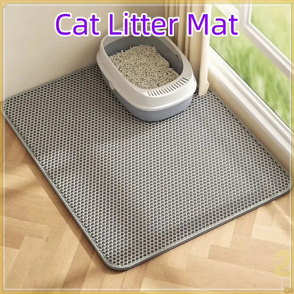 Cat Litter Mat – Washable Waterproof Double Layer EVA Pad