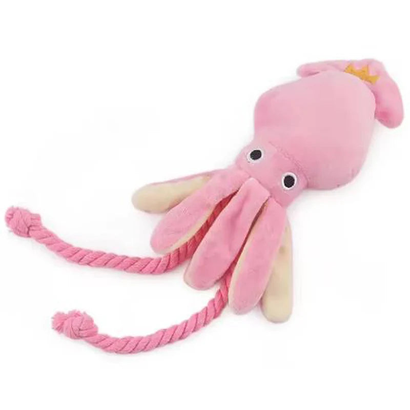 Octopus Dog Toy Interactive Rope Chew Toy for Teeth Cleaning