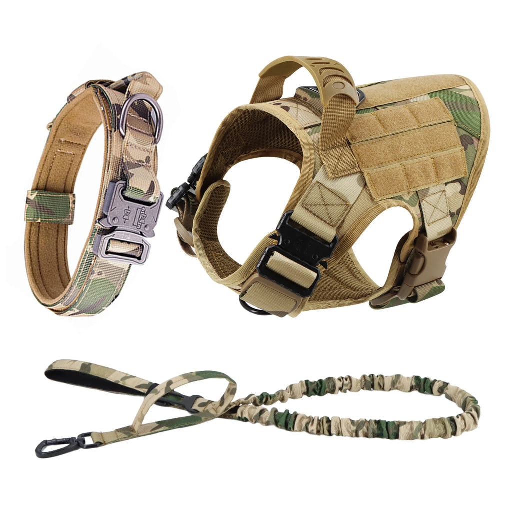 Large Dog Harness and Leash Set, Adjustable Padded Walking Vest