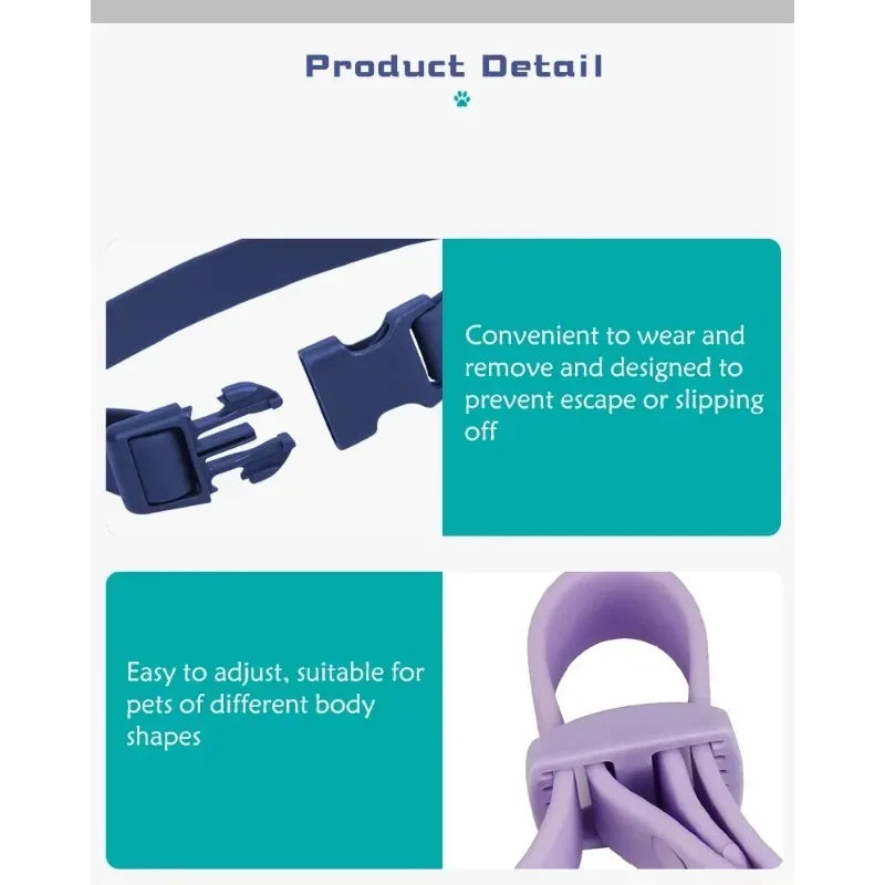 PVC Dog Collar Waterproof Adjustable Breakaway Easy Clean
