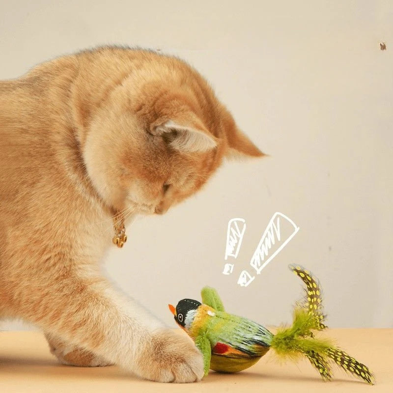 Interactive Cat Toy – Hanging Bird with Realistic Sound