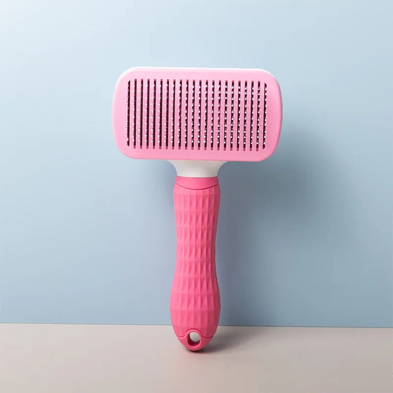 Dog Grooming Brush Self Cleaning Pet Hair Removal Comb