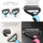 Cat Hair Removal Brush – Double-Sided Pet Grooming Comb