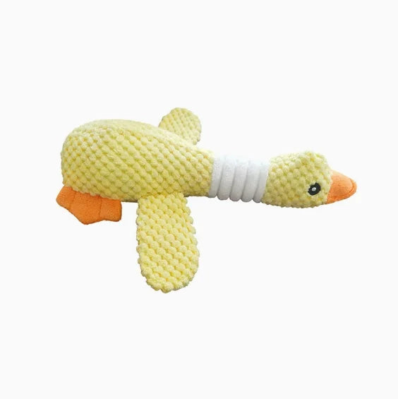 Plush Dog Toy – Goose Shaped Soft Chew & Play Toy