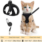 Cat Harness and Leash – Adjustable Reflective Soft Mesh Vest