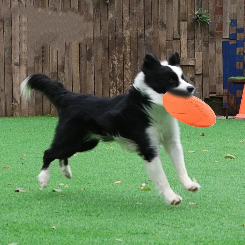 Flying Disc Dog Toy – Silicone Interactive Fetch Toy for Puppies
