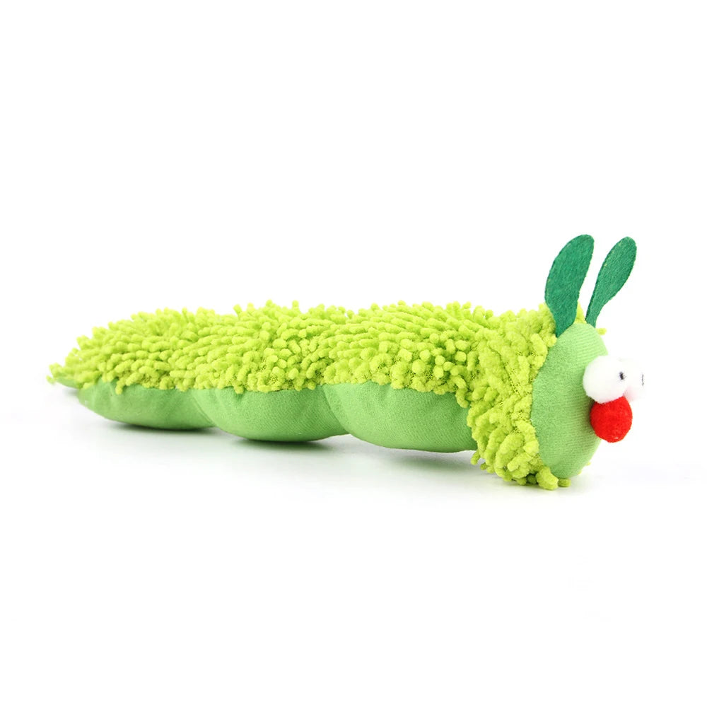 Cat Chew Toy – Catnip Silvervine Caterpillar Dental Toy for Kittens