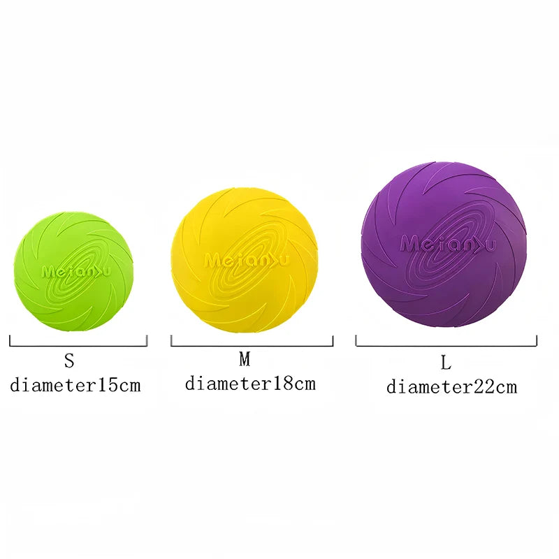 Flying Disc Dog Toy – Silicone Frisbee for Fetch & Training