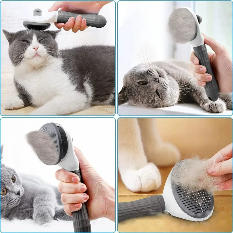 Self Cleaning Slicker Brush – Dog & Cat Grooming Brush