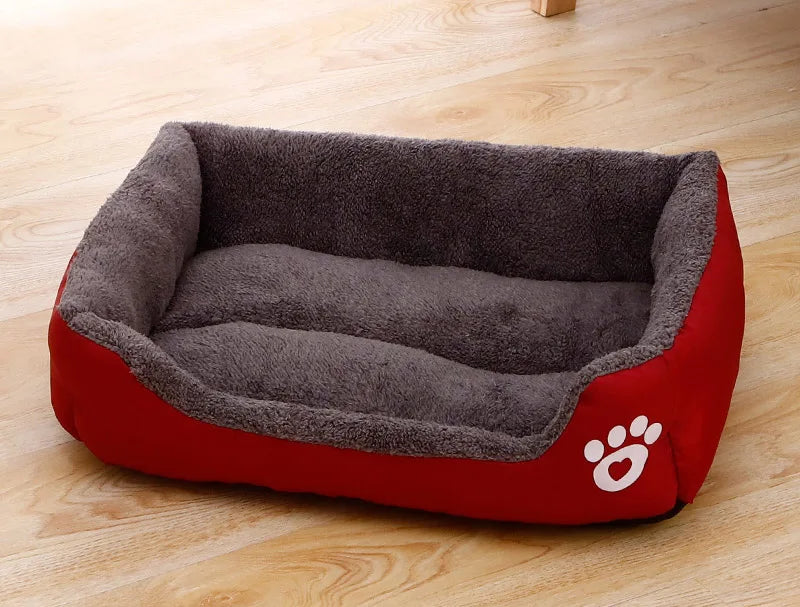 Large Dog Bed – Warm Square Pet Nest for Dogs & Cats