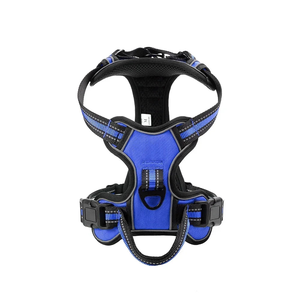 Adjustable Dog Harness – Reflective Nylon Vest With Leash