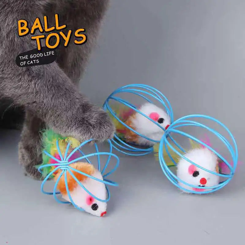 Interactive Cat Toy – Mouse Chase Toy with Colorful Design