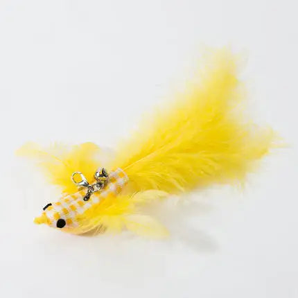 Interactive Feather Cat Wand with Bell & Suction Cup