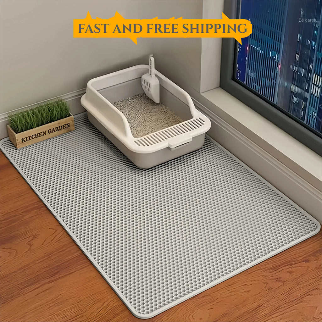 Cat Litter Mat – Double Layer Waterproof Non Slip Pad