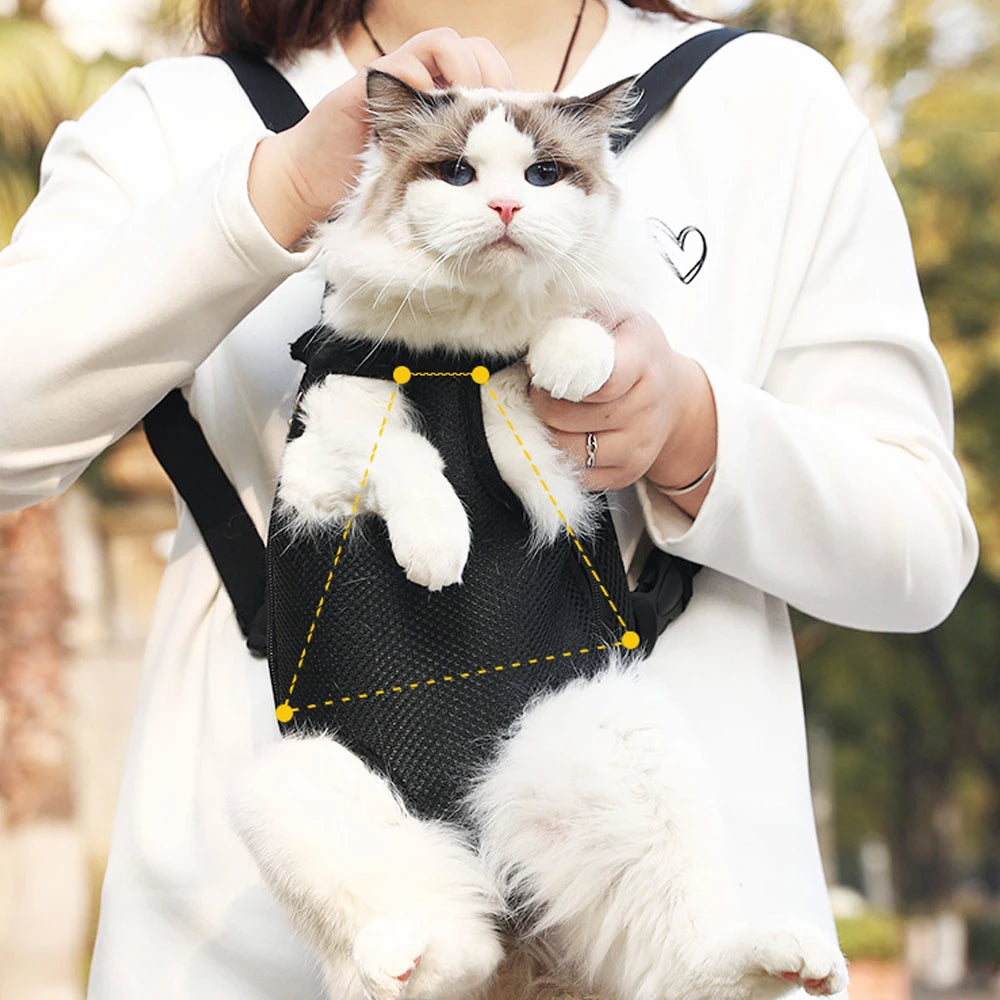 Cat Carrier Backpack – Adjustable Pet Travel Bag for Cats & Dogs