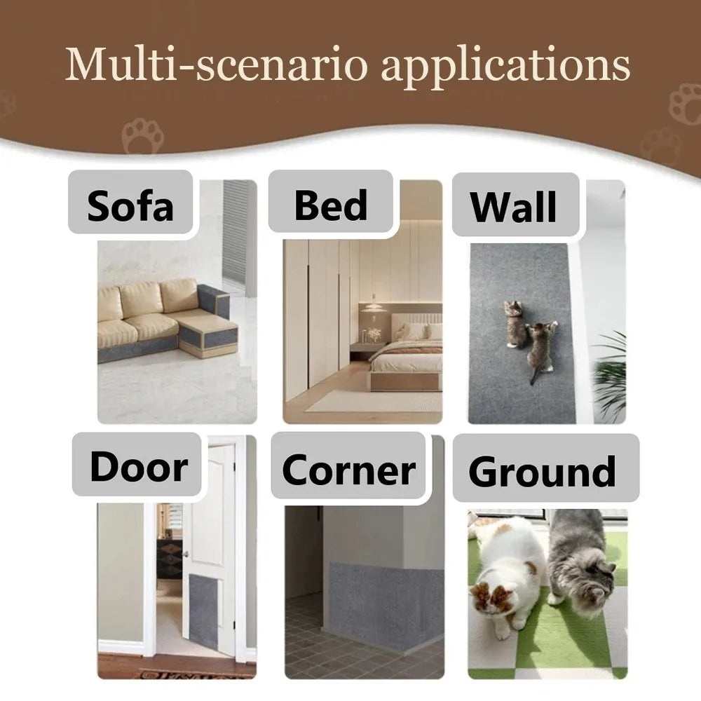 Cat Scratching Pad – Self-Adhesive Trimmable Mat for Furniture