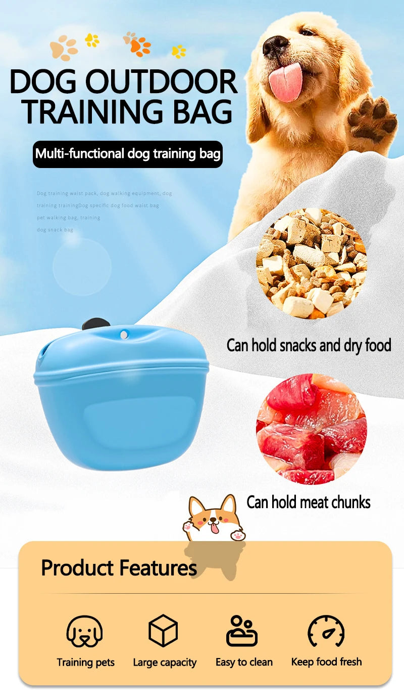 Dog Treat Pouch – Portable Silicone Training & Walking Bag