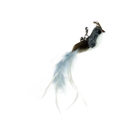 Interactive Feather Cat Wand with Bell & Suction Cup